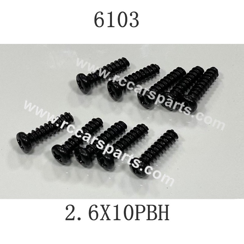 SCY-16101 RC Car Parts Screw 2.6X10PBH 6103