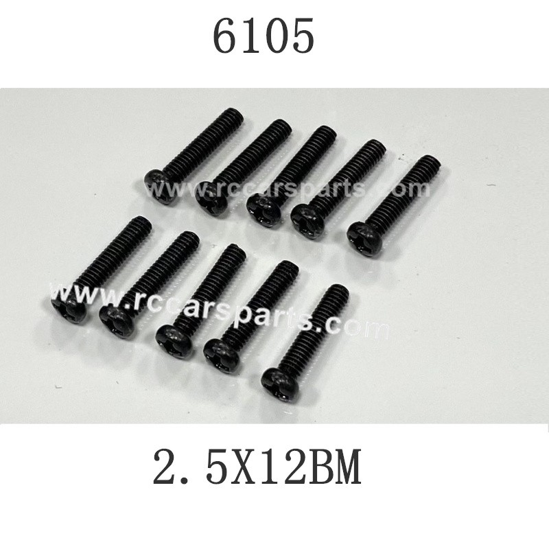 SCY-16101 RC Car Parts Screw 2.5X12BM 6105