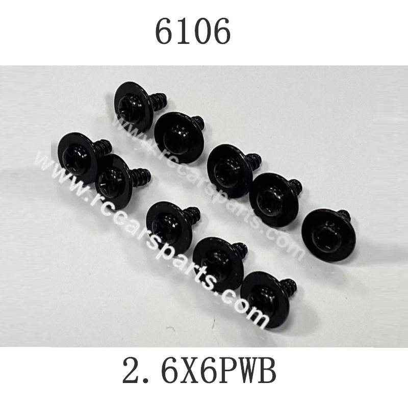 SCY-16101 RC Car Parts Screw 2.6X6PWB 6106