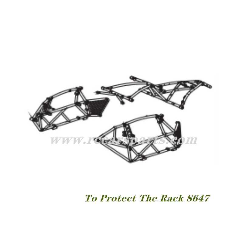 RC Buggy DBX 07 Parts To Protect The Rack 8647