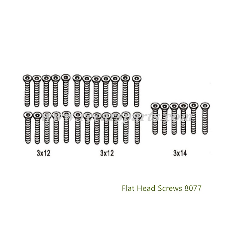 ZD Racing DBX 07 1/7 4wd Flat Head Screws 8077