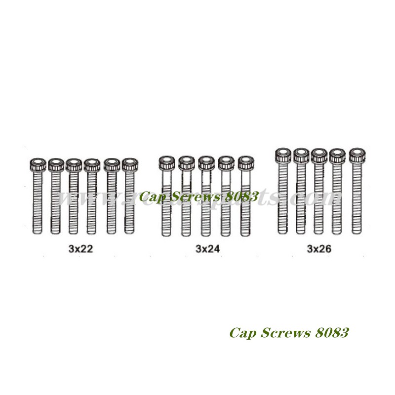 ZD Racing DBX 07 1/7 4wd Cap Screws 8083