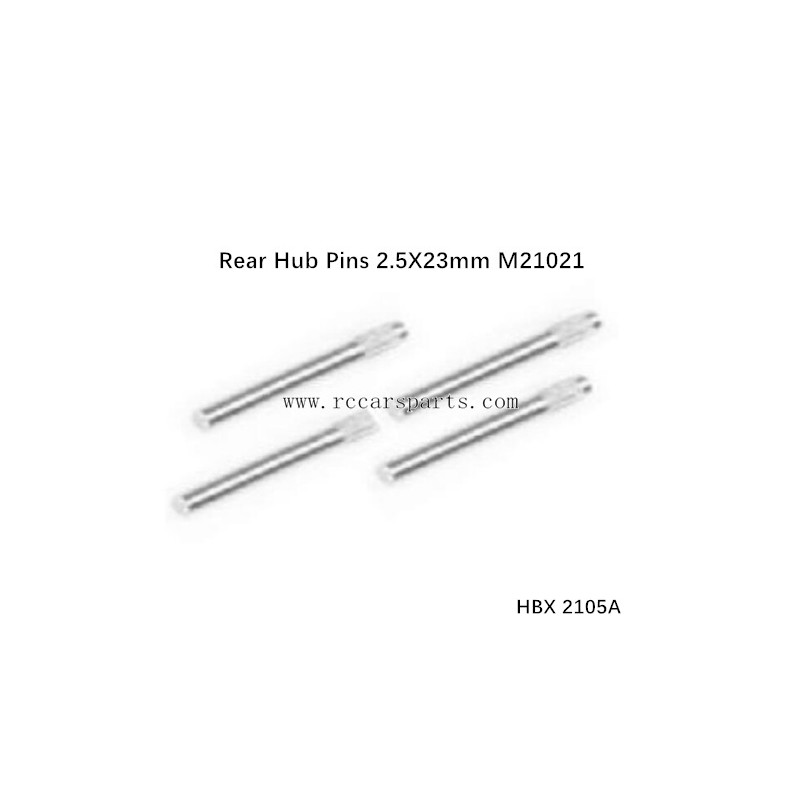 HBX 2105A Spare Parts Rear Hub Pins 2.5X23mm M21021