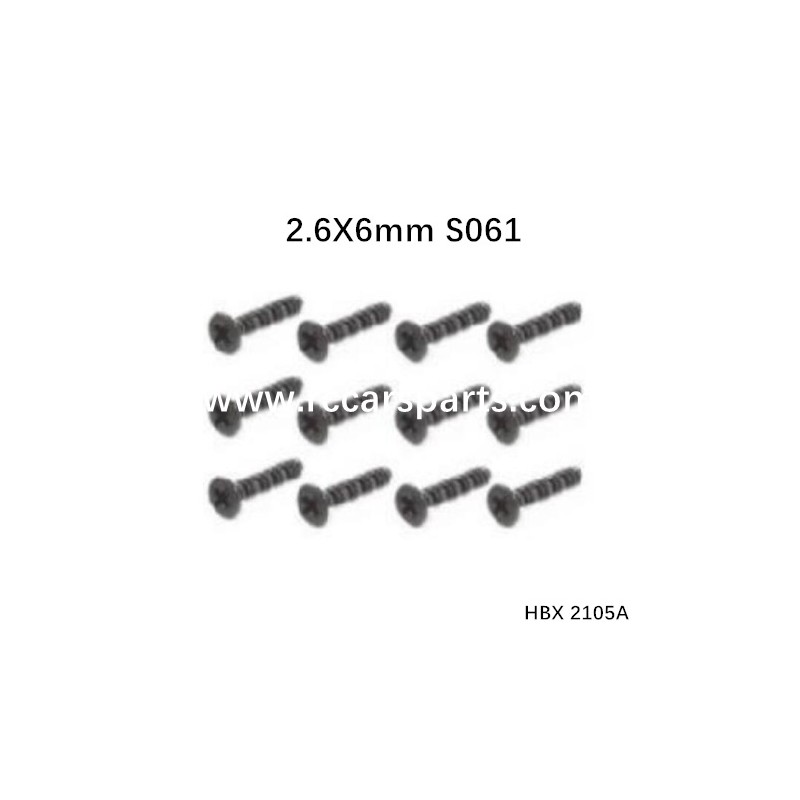 HBX 2105A Spare Parts Screws KBHO2.6X6mm S061