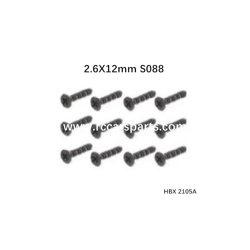 HBX 2105A Spare Parts Screws KBHO2.6X12mm S088