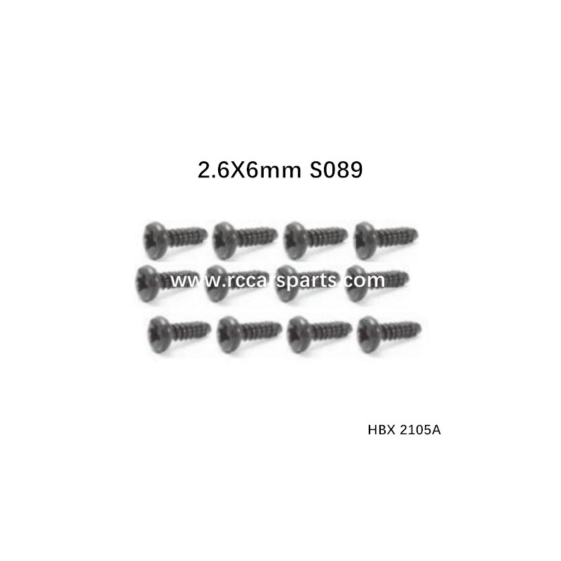 HBX 2105A Spare Parts Screws PBHO2.6X6mm S089