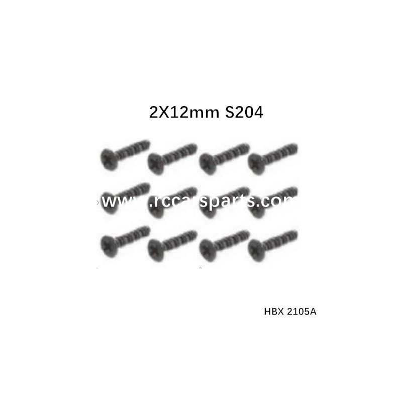 HBX 2105A Spare Parts Countersunk Self Tapping Screws KBHO2X12mm S204