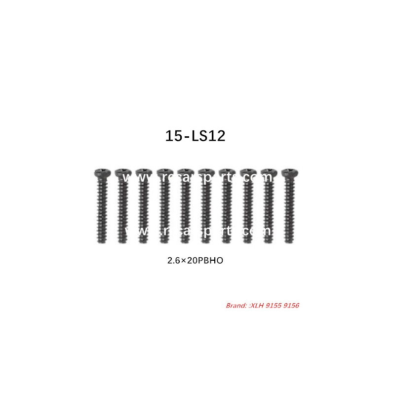 1/12 RC Car 9155 9156 Parts Screw 2.6×20PBHO 15-LS12