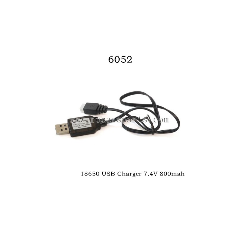 1/16 RC Car SCY 16301 Parts USB Charger 7.4V 800mah 6052