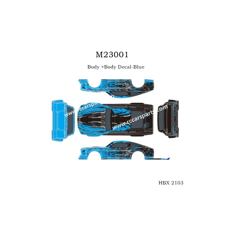 Haiboxing HBX 2103 Parts Body+Body Decal M23001-Blue