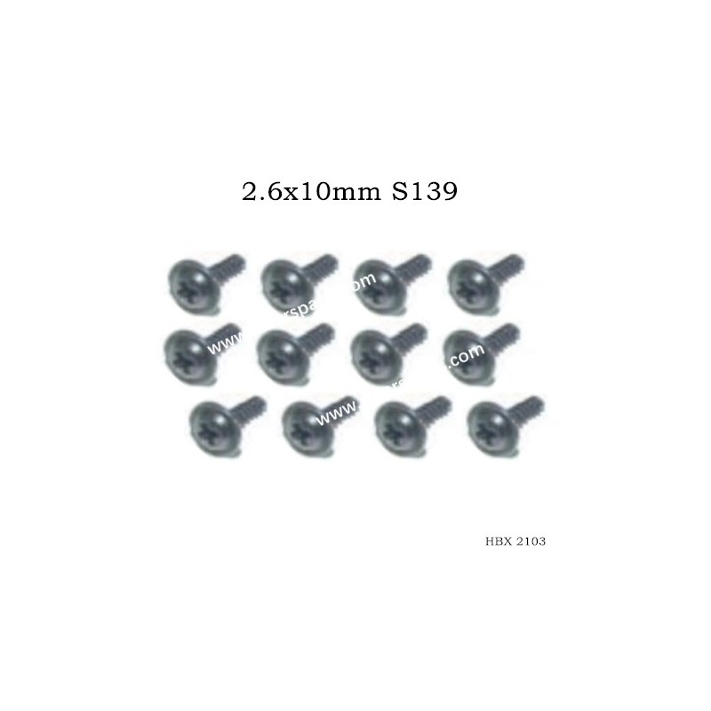 HBX 2103 Screws Parts 2.6x10mm S139