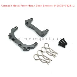 MJX 14210 Hyper Go Upgrade Metal Upgrade Metal Front+Rear Body Bracket 14280B+14281C Titanium