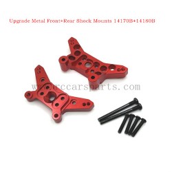 RC Car MJX Hyper Go 14209 Upgrade Metal Upgrade Metal Front+Rear Shock Mounts 14170B+14180B-Red