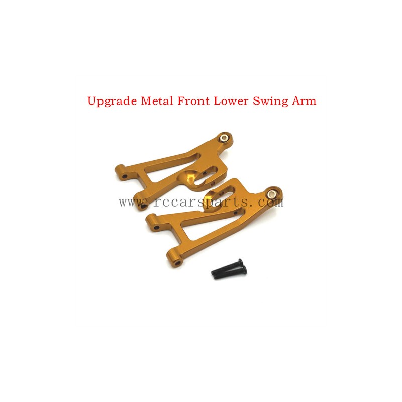 RC Car MJX Hyper Go 14209 Upgrade Metal Parts Front Lower Swing Arm Gold