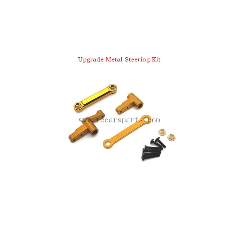 Hyper Go 14209 Brushless RC Truck Parts Upgrade Metal Steering Kit Gold