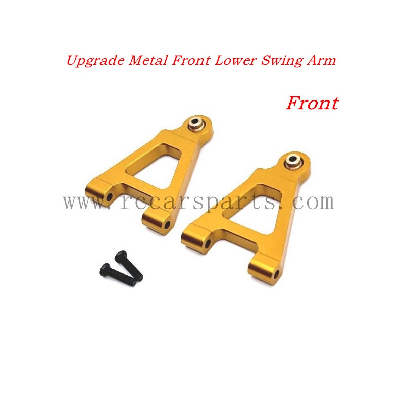 MJX Hyper Go 14301 1/14 RC Truck Parts Upgrade Metal Front Lower Swing Arm-Gold