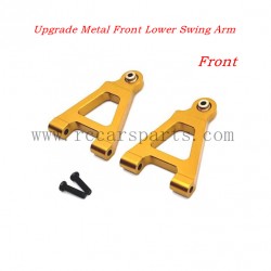 MJX Hyper Go 14302 1/14 RC Truck Parts Upgrade Metal Front Lower Swing Arm-Gold