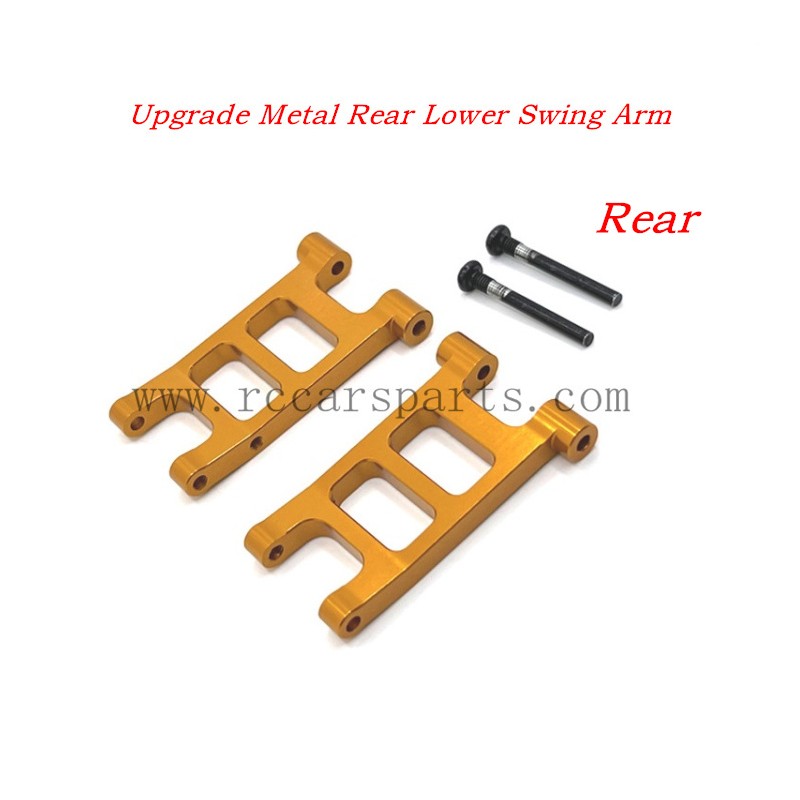 MJX Hyper Go 14302 1/14 RC Truck Parts Upgrade Metal Rear Lower Swing Arm-Gold