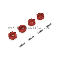 Upgrade Metal Wheel Hex. Red For SCY 16101/16101 PRO RC Car