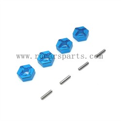 Upgrade Metal Wheel Hex.-Blue For SCY-16101/16101 PRO Parts