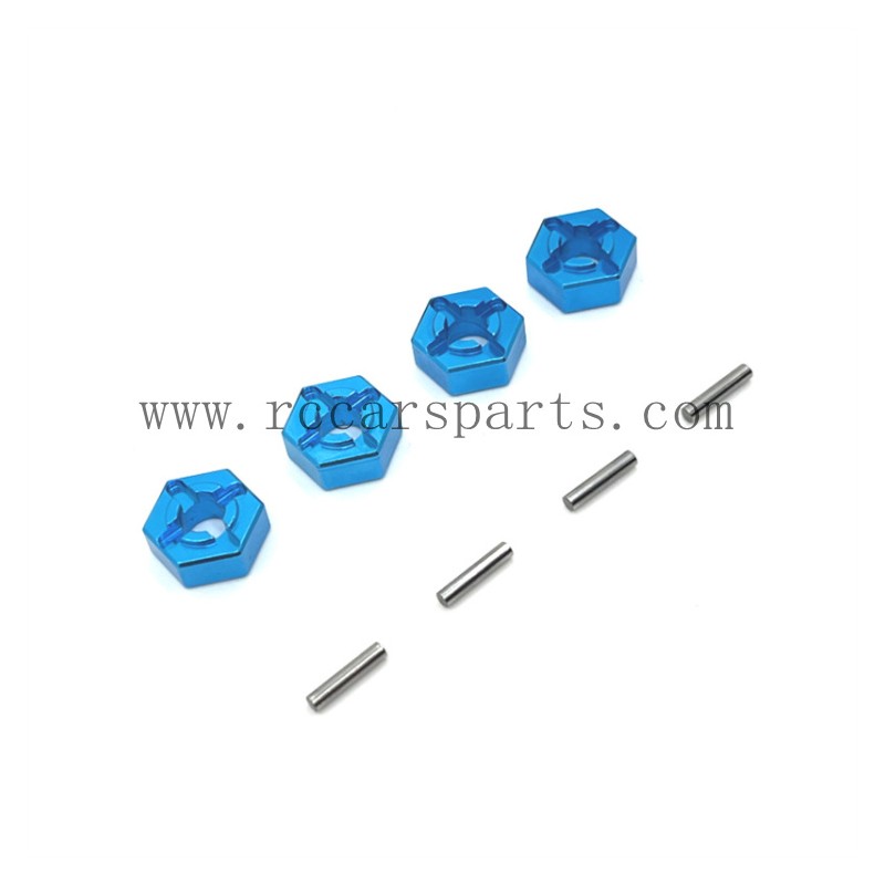 Upgrade Metal Wheel Hex.-Blue For SCY-16101/16101 PRO Parts