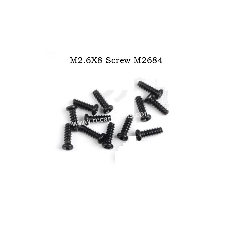 RC Car Screw M2.6X8 M2684 For MJX 16207 16208 16209 16210 H16E RC Car