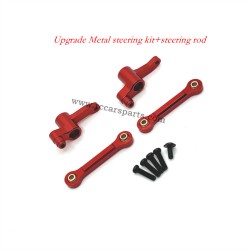 RC Car Parts Upgrade Metal steering kit+steering rod For SCY 18101/18102PRO