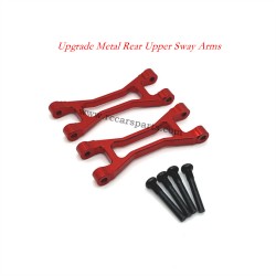 RC Car Parts Upgrade Metal Rear Upper Sway Arms-Red For SCY 18101/18102