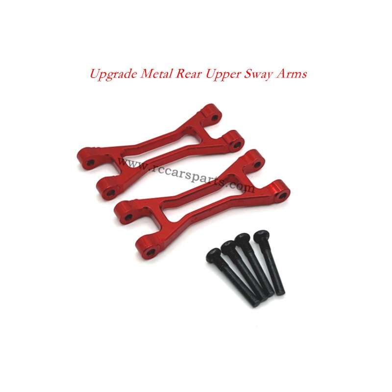 RC Car Parts Upgrade Metal Rear Upper Sway Arms-Red For SCY 18101/18102