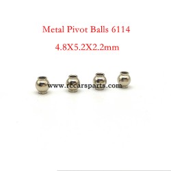 RC Car SCY 18101/18102/18108 Screw Parts 4.8X5.2X2.2mm Metal Pivot Balls 6114