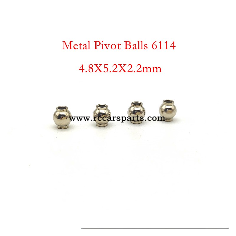 RC Car SCY 18101/18102/18108 Screw Parts 4.8X5.2X2.2mm Metal Pivot Balls 6114